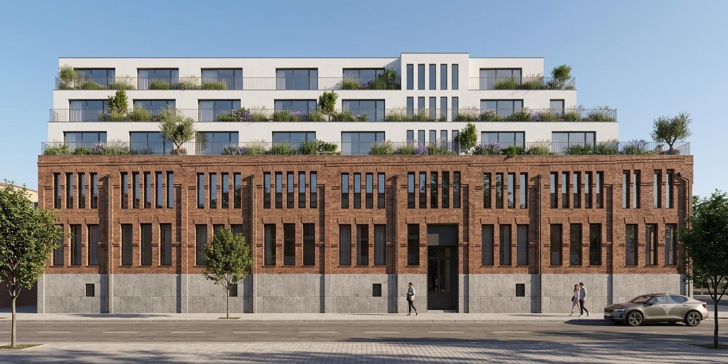 Render of the La Central Pinar building, Madrid